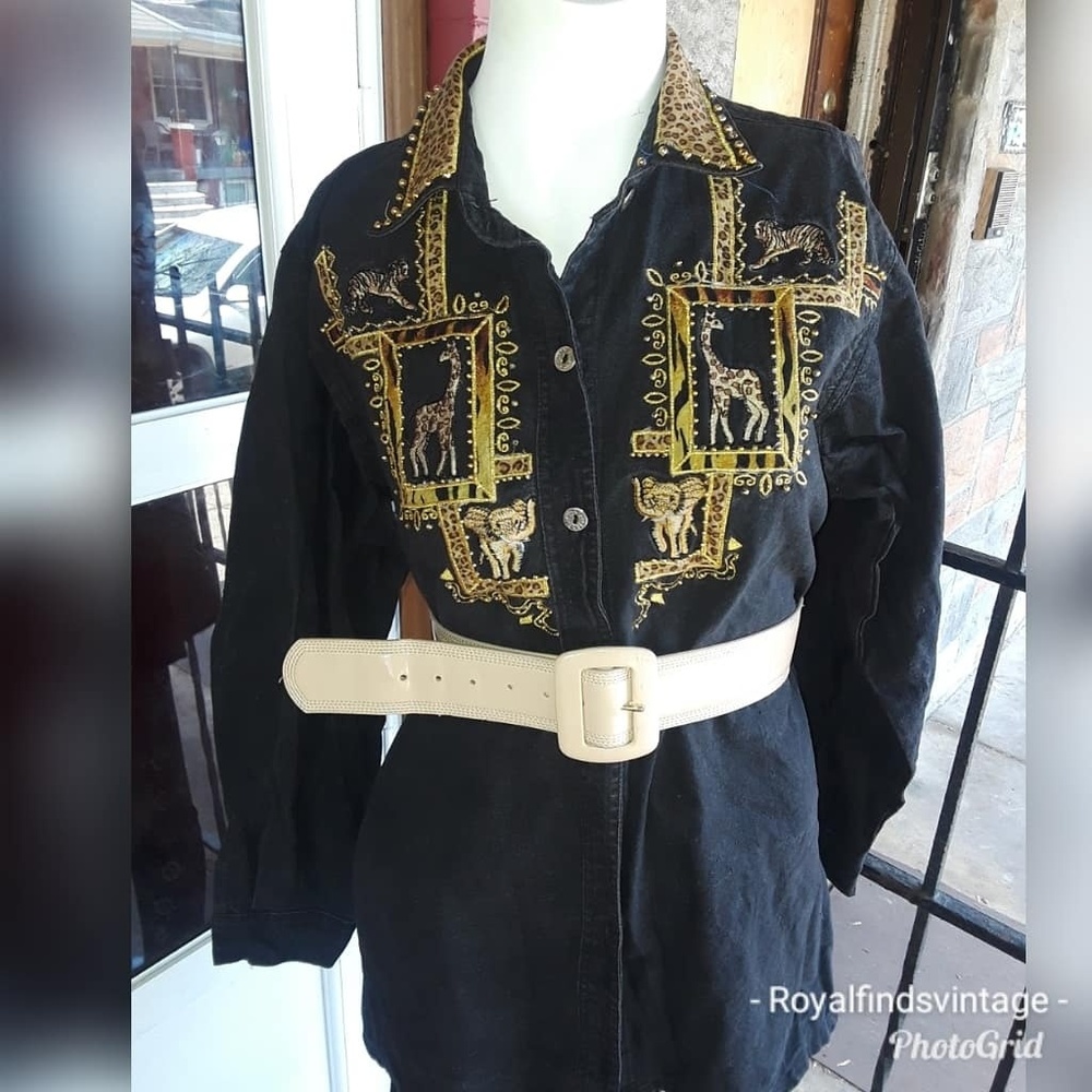 Cheetah & animals print shirt